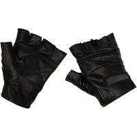 MFH Lederhandschuhe Lederhandschuhe, ohne Finger, Deluxe, schwarz
