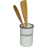Ambiente Haus Dose Kochlöffeltopf aus Emaille in Antikweiß (1 St)