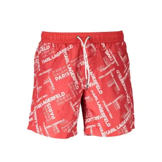 Karl Lagerfeld Rosso Polyester Herren Bade-Boxershorts