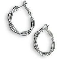 SHELAGO Paar Creolen verdreht – elegante Damen Ohrringe - Paar Creolen Twist (Paar Ohrringe, inkl. Schmuckverpackung), elegant, leicht, kombinierbar & ideales Geschenk