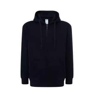 JHK - Hoodie mit durchgehendem Reißverschluss für Herren/Damen Unisex (Marineblau)