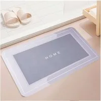 shop'n smile ideoon Badematte Anti-Rutsch-Badezimmermatte 60x40 cm Saugfähiger Badvorleger Dusche, Rutschfeste Unterseite, Extrem saugfähig, rutschfest, schmutzabweisend, schnelltrocknend, Polyester, Gummi, Rutschfeste Gummi-Unterseite & extrem saugf