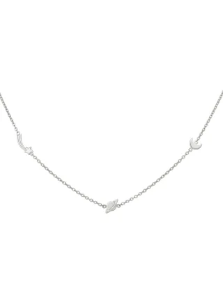 cai Collier 925 Sterling Silber rhodiniert Sternschnuppe - Saturn - Mond