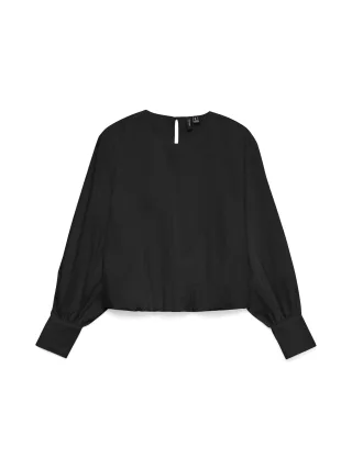 VERO MODA - VMFRIBA LS BUBBLEHEM TOP WVN Black - Gr. - S