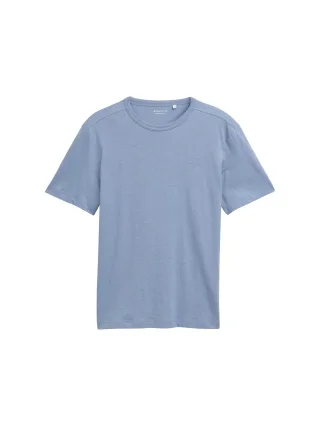 Tom Tailor - Basic T-Shirt aus Baumwolle dove blue - Gr. - XL