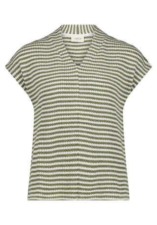 CARTOON - Ringelshirt khaki - Gr. - 38