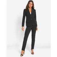bonprix Hosenanzug (Set, 2-tlg) bestehend aus Blazer und Hose, vollständig gefüttert, schmale Passform