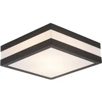 Brilliant Außen-Deckenleuchte MATTEO, ohne Leuchtmittel, 29 x 29 cm, 2 x E27, IP44, Edelstahl/Kunststoff, anthrazit/weiß