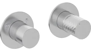 Neuesbad Serie 600 Hexa horizontale Unterputz Brausearmatur mit Umstellung, edelstahl gebürstet NB1DEBHS_F46P1