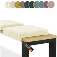 Lycce Bankauflage Bankauflage Klemmkissen 1 Leiste, Cordstoff extra Polsterung, (1 St), für Banktiefe ab 35 cm, verrutscht nicht, versch. Farben