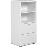 Finori Regal Fyn 20B, Weiß, Modern, inkl. Wandbefestigung, 46 x 96,5 x 33,5 cm