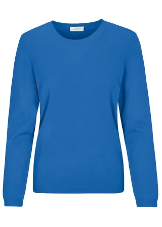 CLARINA - NOS Rdh.-Pullover, 1/1 Arm,uni 604 himmelblau - Gr. - 36