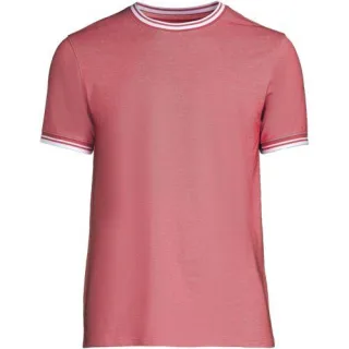 Piqué-T-Shirt mit kühlendem Effekt, Classic Fit, Herren,  Pink, Baumwoll-Mischung/Polyester-Mischung, by Lands' End