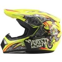 FunSport-Factory Motocrosshelm Motocrosshelm Kindercrosshelm Mejia Gelb, integrierte Sonnenblende