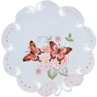 texpot Tischdecke Tischtuch Stickerei Schmetterling (1-tlg)