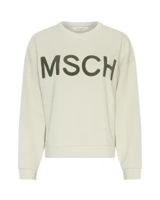 msch copenhagen - MSCHMela Briena MSCH Sweatshirt oatmeal l wreat - Gr. - L
