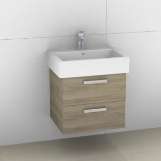 Artiqua 411 Waschtischunterschrank für Vero 045460 Sanremo Eiche quer NB, 411-WU2L-D18-7144-428 411-WU2L-D18-7144-428