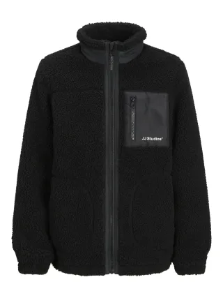 JACK&JONES - JJESOHO TEDDY JACKET SN JNR black - Gr. - 176