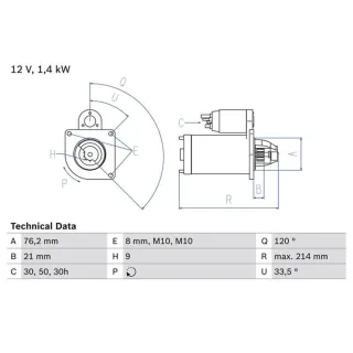 Bosch Anlasser 1,2 kW BMW 3er 5er 7er X3 Z4 Roadster