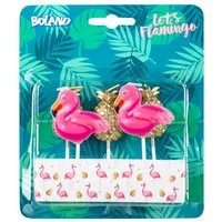 Boland Dekoobjekt 5 Flamingo & Ananas-Kerzen