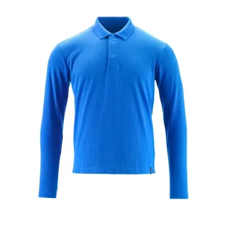 MASCOT Herren Polo-Shirt, Langarm CROSSOVER Azurblau S - 20483-961-91-S