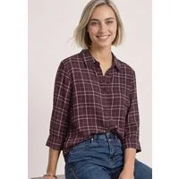 STREET ONE Druckbluse 3/4-Arm Hemdbluse / kariert