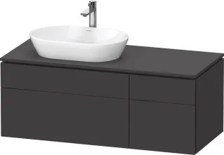Duravit L-Cube Konsolenwaschtischunterbau wandhängend Graphit Supermatt 1220x550x482 mm - LC48760808 LC4876080800000
