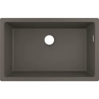 hansgrohe Unterbauspüle 43432290 710 x 450 mm, 1 Hauptbecken, steingrau