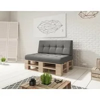 sunnypillow Palettenkissen Palettenkissen VERONA 2er Set, palettenmöbel palettencouch polsterauflage