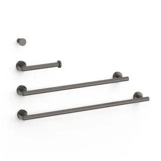 Tres Set bestehend aus 2 Handtuchhaltern + 1 Papierhalter ohne Deckel + 1 Haken , 09598102GR 09598102GR
