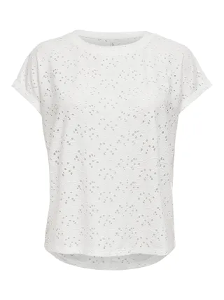 ONLY - ONLSMILLA S/S TOP JRS NOOS Cloud Dancer - Gr. - L