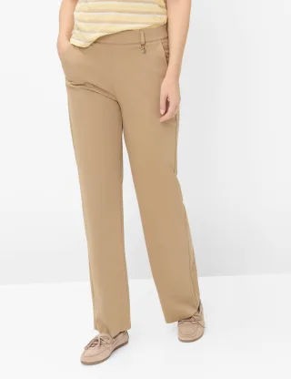 Raphaela by Brax Damen Marlenehose Style LILLYTH FLARED BROWN SUGAR, hellbraun, Gr. 36