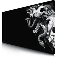 Titanwolf Gaming Mauspad XXXL Speed Mousepad 1200 x 600 x 3 mm, große Tischunterlage, rutschfest, abwaschbar, Geschwindigkeit & Präzision, Wolf Skull