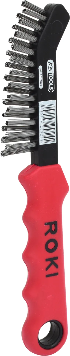 KS Tools Stahldraht-Bremssattel-Drahtbürste 2-reihig, spitz - 201.2321