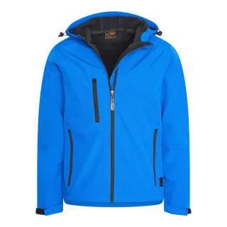 Softshell Hood Jacket Royal von Cappuccino Italia in der farbe Blau und in größe L.