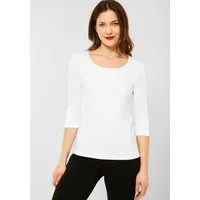 STREET ONE 3/4-Arm-Shirt Style Pania mit extra Futter an der Vorderseite
