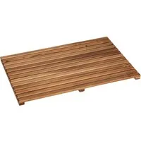 WENKO Duschmatte Modell Indoor & Outdoor, Höhe 2,5 mm, Holz, rechteckig, Duschrost aus Akazienholz, stabil, rutschhemmende Unterseite