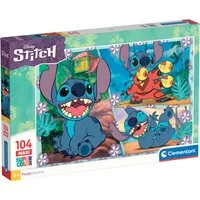 Clementoni® Puzzle Disney Stitch, Maxi, Supercolor, 104 Puzzleteile, Made in Europe
