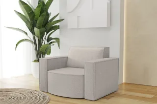OUTLET Sessel Designersessel PALMA in Stoff Ascot Pearl