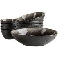 MÄSER Schale NIARA ORGANIC, Schüssel-Set, Keramik, Keramik, (9-tlg)