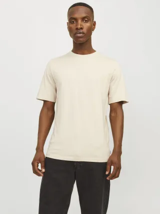 JACK&JONES - JJEORGANIC BASIC TEE SS O-NECK NOOS Moonbeam - Gr. - XS