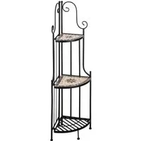Kamelio Standregal Kleines Eckregal stehend 115cm Pflanzenständer Pflanzenregal Balkon, 1-tlg.