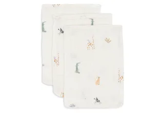 Jollein Waschlappen Hydrophil 15x20cm Jungle Jambo, 3-Pack