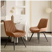 HawthyHome Esszimmerstuhl bequeme Polsterstühle Küchenstuhl (2 St), mit Rückenlehne Metallbeine, 2er Set