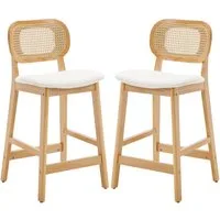 WAHSON OFFICE CHAIRS Barhocker Rattan 2/4er Set, Barstuhl Bistrohocker