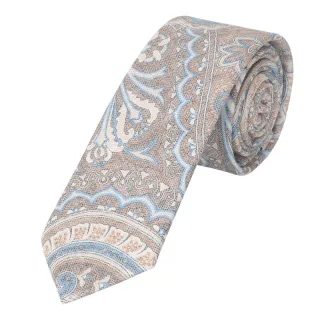 prince bowtie - Krawatte Paisley 6,0-6,5cm h-beige - Gr. - OS