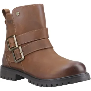 Hunter Ness Leder Stiefel für Damen in Dunkelbraun