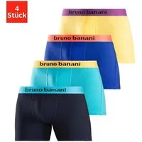 Bruno Banani Boxer Boxershorts für Herren (Packung, 4-St) mit längerem Bein und auffälligen Logobund