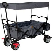 Pinolino® Bollerwagen Paxi dlx, anthrazit, BxTxH: 124x59x66 cm, mit Bremse
