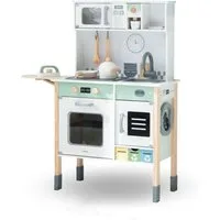 Mamabrum Kinder-Küchenset Kinderküche mit Waschmaschine, Spülmaschine & Tafel – höhenverstellbar